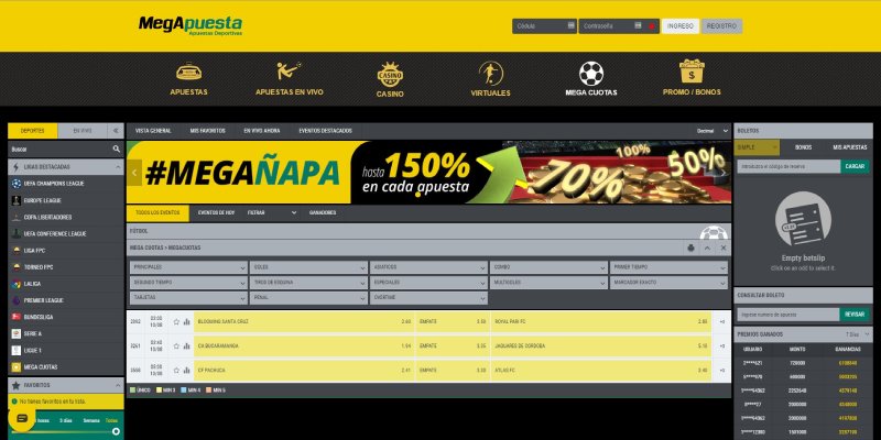 Mega cuotas en Megapuesta