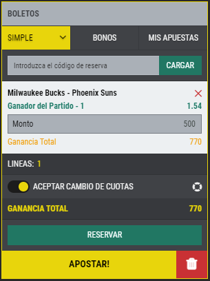 Talón de apuestas en Megapuesta