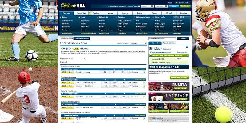 Apuestas deportivas online en vivo en William Hill