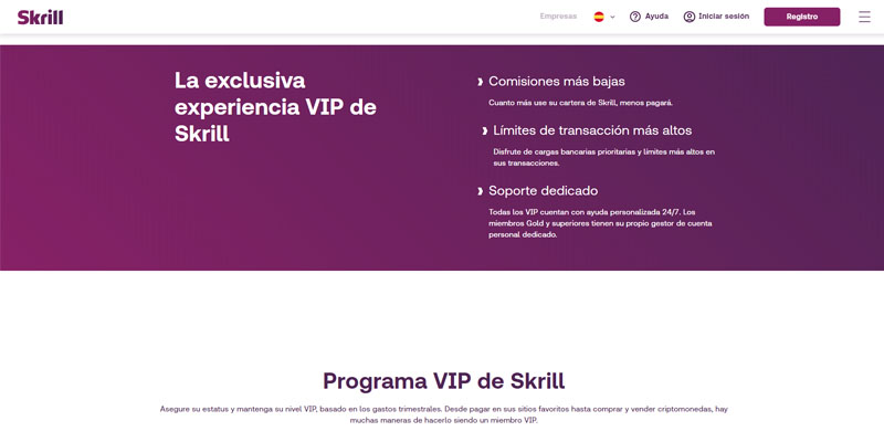 Programa VIP de Skrill